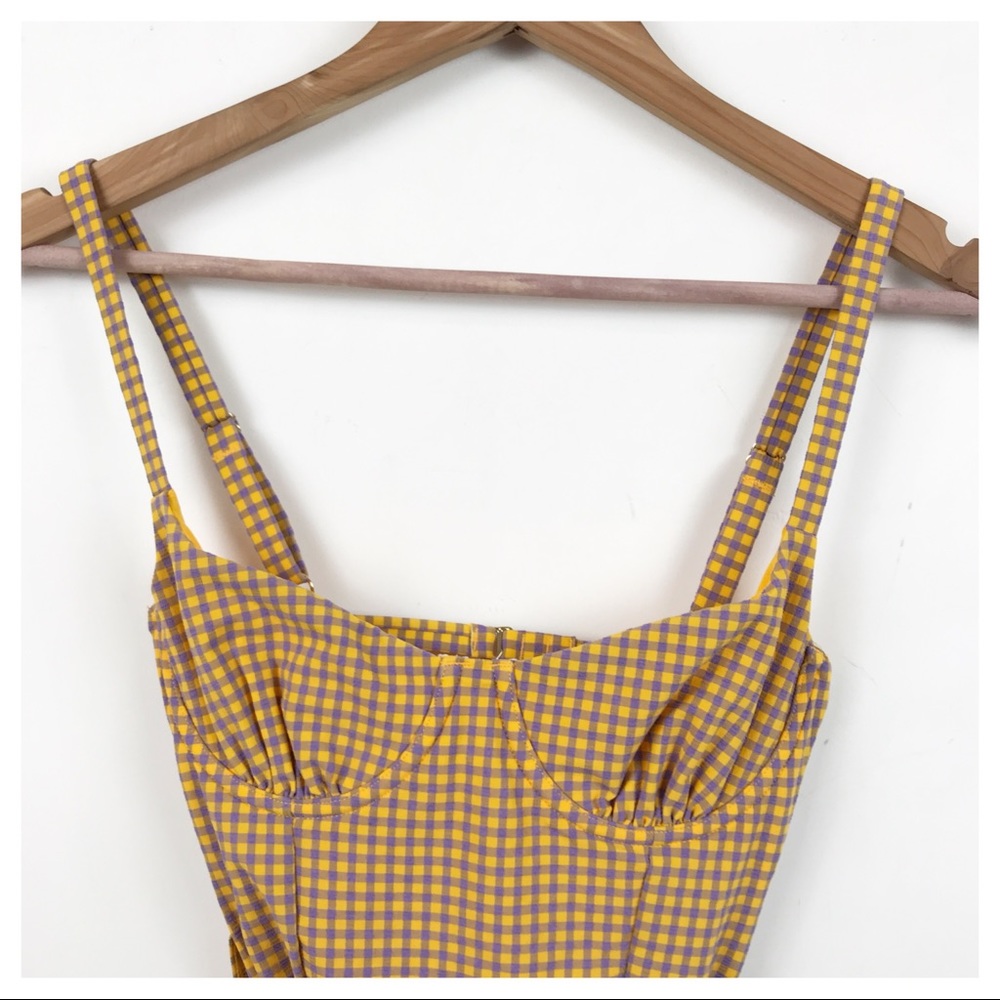 WeWoreWhat Gingham One Piece in Yellow and White - Picture 7 of 11